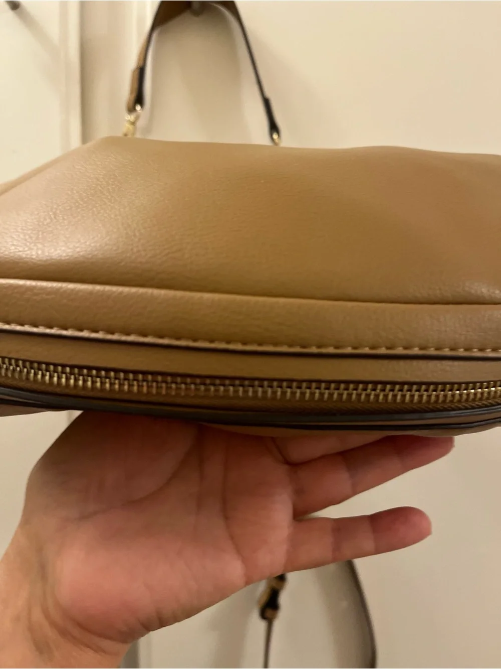 INC International Concepts Tan Convertible Hobo Bag with Gold Hardware-Like New